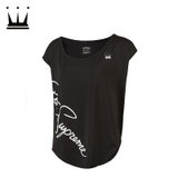 DADASUPREME 女式短袖运动T恤蝙蝠衫 AWP012KBW(黑色 S)