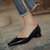 CaldiceKris（中国CK）法式单鞋粗跟小方头鞋CK-X667-1(39 黑色)