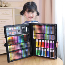 乐缔儿童画画套装塑料168件 实用绘画文具套装礼盒 画画板画笔蜡笔水彩笔小学生文具用品彩色笔