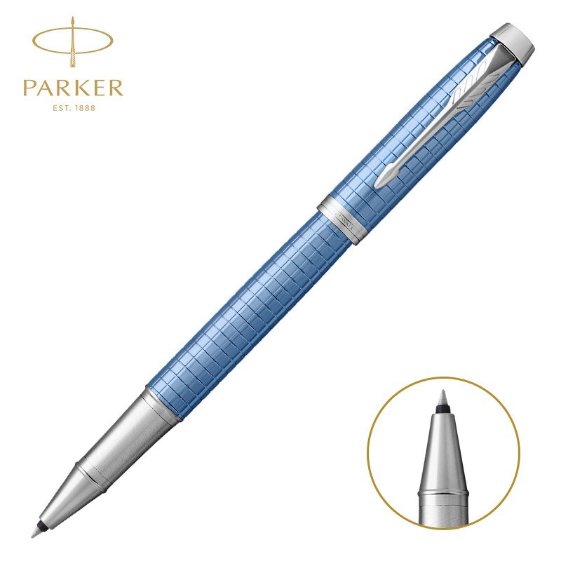 派克笔(parker)im纯黑丽雅宝珠笔商务送礼金属(im冰雪