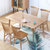 优涵 北欧橡胶木实木餐桌椅组合餐桌现代简约长方形小户型原木色餐桌日式风格家具(1.2米原木色餐桌)