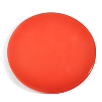 宝宝水果砧板PE塑料菜板圆形小巧创意切菜板客厅双色果盘(红色 规格250*16mm)