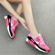 2016夏季新款耐克女鞋NIKE AIR MAX90透气运动鞋网面粉红色女子跑步鞋(631392-600)