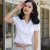 夏装2013新款女装上衣韩版百搭大码修身短袖衬衫11130(白色 XL)
