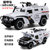 1:32合金仿真特警装甲车警车5门开回力声光儿童汽车玩具模型674B(白色公安)