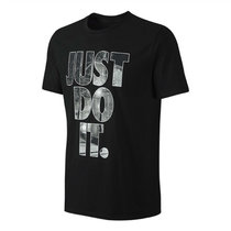 Nike耐克男子短袖上衣2016时尚跑步运动透气休闲半袖T恤(黑色 6XL)