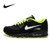 耐克女鞋air max 90气垫鞋男鞋跑步鞋透气运动鞋厚底休闲鞋307793-022(黑白绿)