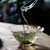 日式玻璃泡茶碗茶碗泡冲茶器绿茶器茶盏斗笠碗功夫茶器带勺(花口斗笠碗茶勺套装)