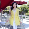 Mailljor 2014新款韩版糖果色雪纺短外套女装防晒衣女长袖开衫1568(黄色 M)