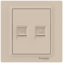 施耐德Easy S 隽意 系列 开关面板 开关插座电话、信息插座（超五类），金色