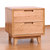 宾力弗 北欧全实木床头柜双抽白橡木卧室原木家具现代简约储物实木床边柜(图片色 默认)