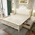 美天乐 欧式实木床白色现代简约橡木床1.5米1.8米双人美式婚床卧室公主床(1.8*2米 床+床垫)