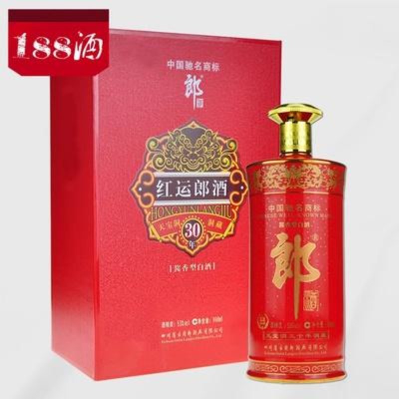 郎酒 红运郎酒三十年 53度 酱香型白酒 998ml【图片 价格 品牌 报价】