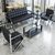 巢湖新雅 XY-A043 办公沙发不锈钢休闲沙发钢架沙发(黑色 环保皮单人位)