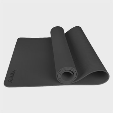 【双面防滑】环保加厚加长男女舞蹈运动健身器材垫子地垫瑜伽垫(经典黑（183*80*0.6CM） TPE)