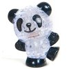永骏闪光熊猫水晶积木礼物礼品 塑料拼插立体拼图发光6918