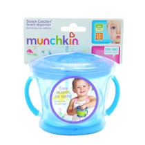 满趣健儿童防漏零食杯1个 蓝色MK10121蓝 宝宝零食盒零食碗防洒 外出便携不洒漏