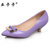 巫卡卡春季2015新款英伦时尚中跟浅口小尖头单鞋金属装饰细跟跟女鞋314-N6702(紫色 37)