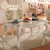 拉斐曼尼 FT008 欧式餐桌 法式欧式实木餐桌 大理石实木一桌四椅(一桌六椅 1.3米青玉餐桌)