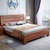吉木多  乌金木实木床现代新中式婚床1.8米1.5米双人床家用木床卧室家具(1.8*2米 床+床垫+床头柜*1)