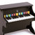 德国Hape 儿童钢琴男孩玩具女孩音乐启蒙早教玩具3-6-12岁 25键木制机械小钢琴 音乐玩具 儿童礼物E8466(黑色)