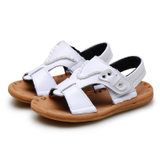新款夏男童凉鞋儿童学步童鞋防滑宝宝软底沙滩鞋CS3530(白色 24码)