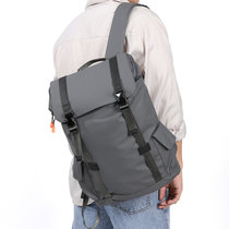 十字勋章双肩包男士大容量15.6英寸电脑包防泼水旅行背包(灰色)