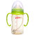 贝亲宽口径PPSU奶瓶 宝宝奶瓶 婴儿塑料奶瓶带吸管握把160/240ML(绿色握把+吸管240ml)