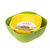 西派珂双层创意水果盘零食糖果干果盒欧式时尚水果盆套装组合果盆(绿黄套装)