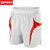 spiro 夏季运动短裤男女薄款跑步速干透气型健身三分裤S183X(白色/红色 M)