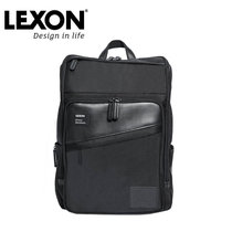 LEXON乐上双肩包男商务休闲大容量背包15寸电脑包出差通勤旅行包(黑色)