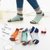 南极人五双装夏季网眼棉袜男女儿童中大童短筒袜子纯色学生棉袜(网眼拼色款后跟款船袜（5双装） （8-12）适合脚长19-23cm)