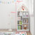 可比熊实木书柜玻璃柜带门儿童书橱落地组合柜防尘书架简约储物柜(栗色)