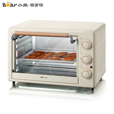 小熊（Bear）电烤箱 上下独立控温带烤叉 家用专业烘焙烤箱 32L 黄色 DKX-B32E1