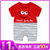 婴儿夏季短袖哈衣0-1岁新生儿男女宝宝纯棉连体衣薄款网红爬爬服(GLX0002小胡子 73cm)