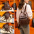 APPLES苹果包包女2021新款春季韩版真皮女包洋气书包软皮质感洋气背包潮(棕色)
