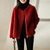 MISS LISA羊羔毛外套冬季加厚小香风轻奢名媛上衣W26S24108(红色 L)