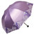 天堂伞 年轻在线黑涤彩胶丝印防紫外线三折全钢蘑菇晴雨伞(暗桃红)