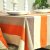 逸墅 现代简约 桌布 台布 餐桌布 盖布 茶几布 橙色宽条(橙 140*200)