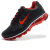 耐克男鞋全掌气垫跑步鞋MAX 五代皮面透气 运动鞋(黑红 42)