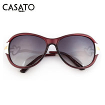 卡莎度(CASATO) 太阳镜时尚个性大框潮 防紫外线太阳镜 墨镜56126(暗酒红)