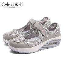CaldiceKris（中国CK）夏季新款网布气垫摇摇鞋CK-X699(深灰色 42)
