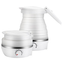 卓朗（Zoomland） F-022ES 电水壶 旅行电热水壶 折叠热水壶 便携式烧水壶保温开水壶 0.8L白色