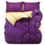 闺之恋家纺 纯棉活性波点四件套 波点双拼四件套 床笠款 适用于1.8米床(深紫驼色 2.2米被套款)