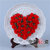 创意结婚摆件送老婆女朋友情人节礼物 10寸红玫瑰挂盘（喷色）心心相印
