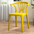 塑料椅成人加厚家用餐椅靠背椅子北欧创意餐桌椅咖啡厅休闲牛角椅(备注颜色（2把包邮）默认发黄色)