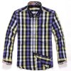 baneberry撞色方格长袖衬衫10077(紫黄 39)
