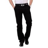 帛利（Baneberry）新款商务休闲合身版棉质休闲裤4700198 黑色 30