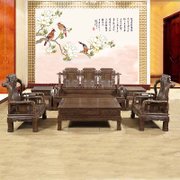 红木家具非洲鸡翅木沙发红木沙发实木沙发客厅组合沙发六件套