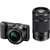索尼（Sony）ILCE-5100Y(16-50mm+55-210mm) 双头套机 (A5100Y 自拍数码微单相机)((黑色 官方标配)